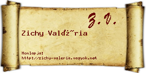 Zichy Valéria névjegykártya
